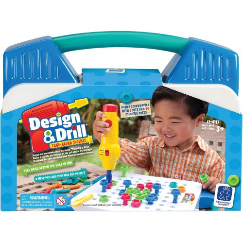  Educational Insights Design & Drill Take-Along Toolkit - STEM Learning with Toy Drill