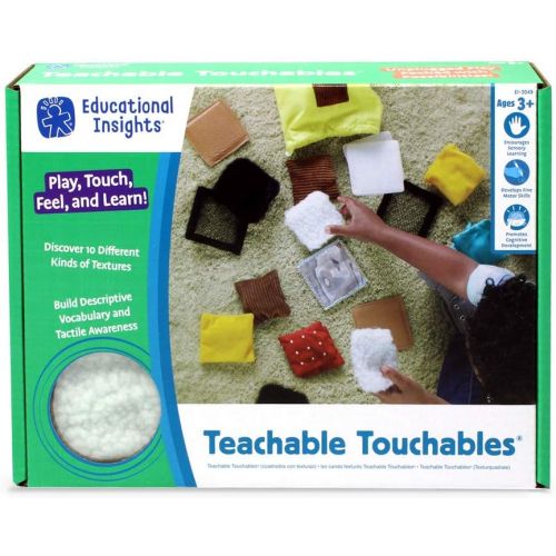  Educational Insights Teachable Touchables Texture Squares, Sensory Toys, Preschool Toys