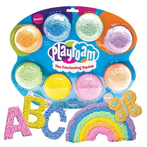  [아마존베스트]Educational Insights Playfoam Combo 8-Pack | Non-Toxic, Never Dries Out | Sensory, Shaping Fun, Arts & Crafts For Kids, Great for Slime | Perfect for Ages 3 and up