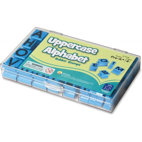  [아마존베스트]Educational Insights Alphabet Rubber Stamps - Uppercase 5/8, Set of 26 Letters and 4 Punctuation Marks: Perfect for Homeschool & Classroom, Ages 4+