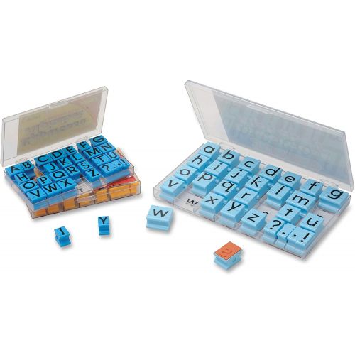  [아마존베스트]Educational Insights Alphabet Rubber Stamps - Uppercase 5/8, Set of 26 Letters and 4 Punctuation Marks: Perfect for Homeschool & Classroom, Ages 4+