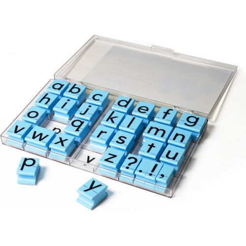  [아마존베스트]Educational Insights Jumbo Alphabet Rubber Stamps-Lowercase 1, Set of 26 Jumbo Letters and 4 Punctuation Marks: Perfect for Homeschool & Classroom, Ages 4+