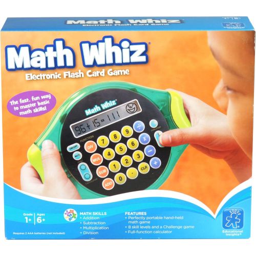  [아마존베스트]Educational Insights Math Whiz - Electronic Math Game: Addition, Subtraction, Multiplication & Division, Ages 6+