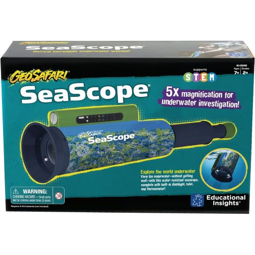  [아마존베스트]Educational Insights GeoSafari SeaScope, Explore Underwater Without Getting Wet, Includes Magnifier & LED Flashlight, Ages 8+