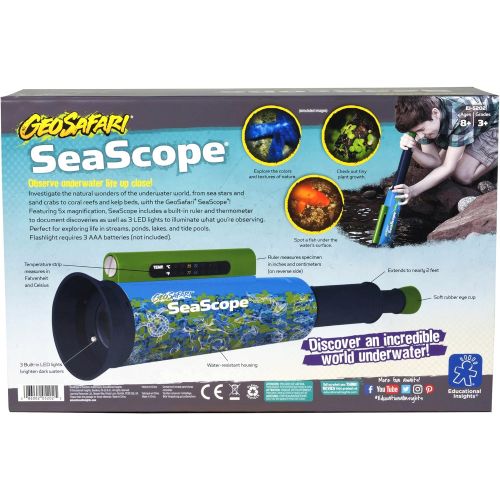  [아마존베스트]Educational Insights GeoSafari SeaScope, Explore Underwater Without Getting Wet, Includes Magnifier & LED Flashlight, Ages 8+