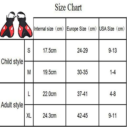  Edumarket241 Swimming Fins Adjustable Super-Soft Comfortable Snorkeling Swimming Fins Long Flippers Diving Training Equipment for Children