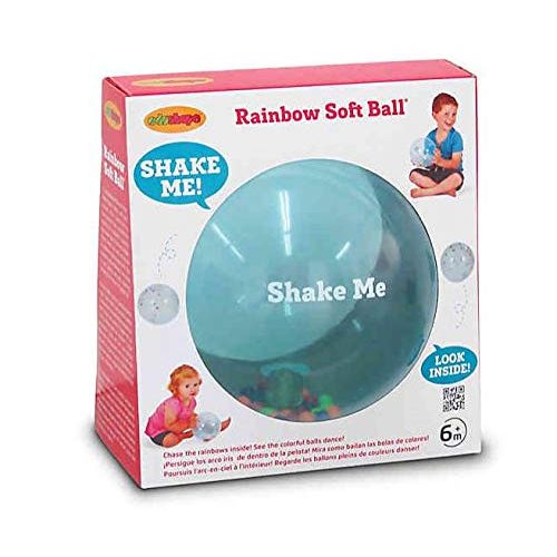  Edushape Sensory Toy Ball For Baby And Toddlers (7 Inch) - Multi-Color Mini Noisemaker Balls Inside - Fine Motor Skills Developmental Toy for Babies, Toddlers, Infants and Kids