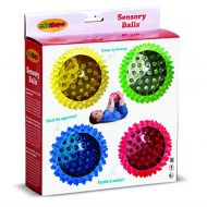 Edushape See-Me Sensory Balls, 4 Inch, Translucent, 4 Ball Set