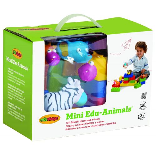  Edushape Mini Edu-Animals, Flexible Blocks, 28 Piece