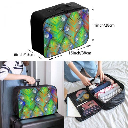  Edward Barnard-bag Leaves Dew Art Bright Lines Travel Lightweight Waterproof Foldable Storage Carry Luggage Large Capacity Portable Luggage Bag Duffel Bag