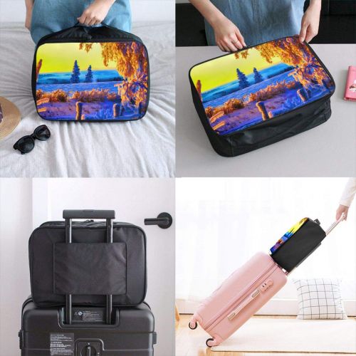  Edward Barnard-bag Nature Sky Sunset Winter Travel Lightweight Waterproof Foldable Storage Carry Luggage Large Capacity Portable Luggage Bag Duffel Bag