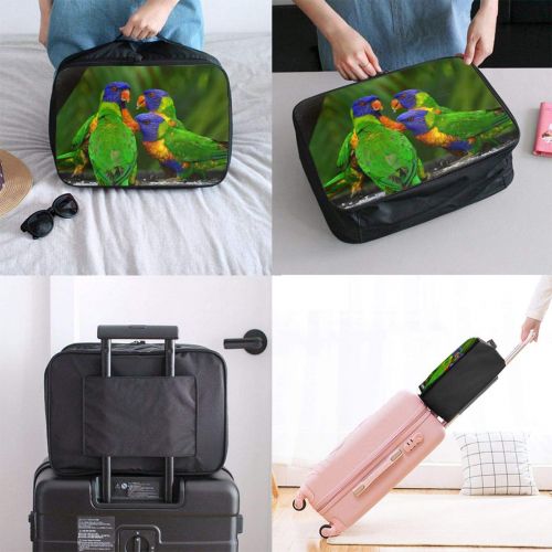  Edward Barnard-bag Rainbow Lorikeet Parrots Birds Travel Lightweight Waterproof Foldable Storage Carry Luggage Large Capacity Portable Luggage Bag Duffel Bag