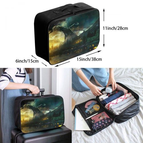  Edward Barnard-bag River Art Night Starry Sky Fantastic Travel Lightweight Waterproof Foldable Storage Carry Luggage Large Capacity Portable Luggage Bag Duffel Bag