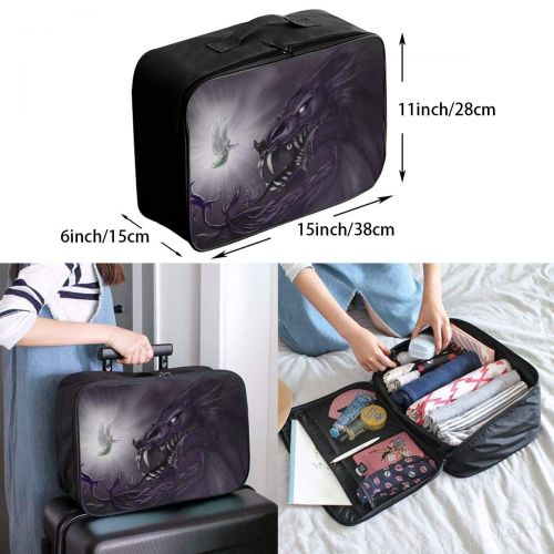  Edward Barnard-bag Devil Angel Dragon Travel Lightweight Waterproof Foldable Storage Carry Luggage Large Capacity Portable Luggage Bag Duffel Bag