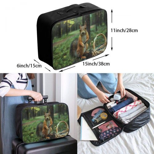  Edward Barnard-bag Cute Squirrel Travel Lightweight Waterproof Foldable Storage Carry Luggage Large Capacity Portable Luggage Bag Duffel Bag