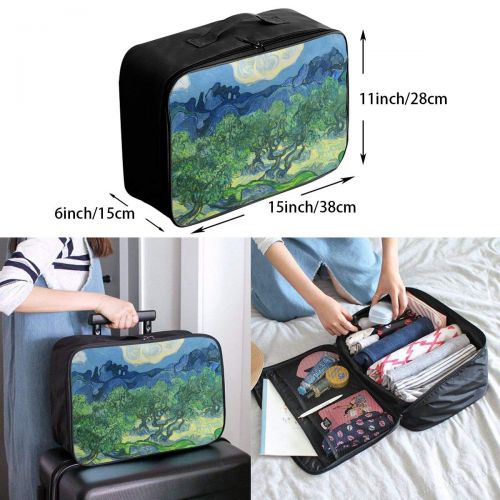  Edward Barnard-bag Van Gogh Olive Trees With The Alpilles In The Background Travel Lightweight Waterproof Foldable Storage Carry Luggage Large Capacity Portable Luggage Bag Duffel Bag