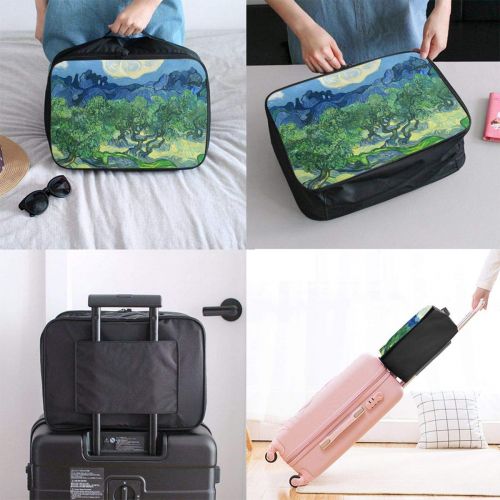  Edward Barnard-bag Van Gogh Olive Trees With The Alpilles In The Background Travel Lightweight Waterproof Foldable Storage Carry Luggage Large Capacity Portable Luggage Bag Duffel Bag