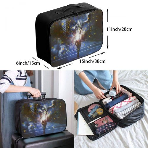  Edward Barnard-bag Mens City Surrealism Tree Art Travel Lightweight Waterproof Foldable Storage Carry Luggage Large Capacity Portable Luggage Bag Duffel Bag