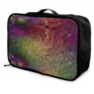 Edward Barnard-bag Abstract Twisted Irregular Shape Colourful Travel Lightweight Waterproof Foldable Storage Carry Luggage Large Capacity Portable Luggage Bag Duffel Bag