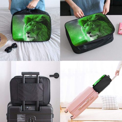  Edward Barnard-bag Star Lion Art Travel Lightweight Waterproof Foldable Storage Carry Luggage Large Capacity Portable Luggage Bag Duffel Bag