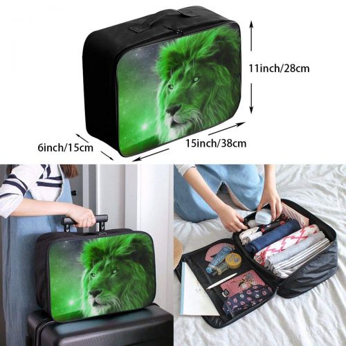  Edward Barnard-bag Star Lion Art Travel Lightweight Waterproof Foldable Storage Carry Luggage Large Capacity Portable Luggage Bag Duffel Bag