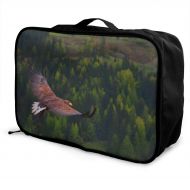 Edward Barnard-bag Eagles Flying Over The Forest Travel Lightweight Waterproof Foldable Storage Carry Luggage Large Capacity Portable Luggage Bag Duffel Bag