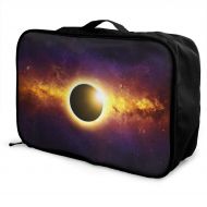 Edward Barnard-bag Total Solar Eclipse In The Universe Travel Lightweight Waterproof Foldable Storage Carry Luggage Large Capacity Portable Luggage Bag Duffel Bag