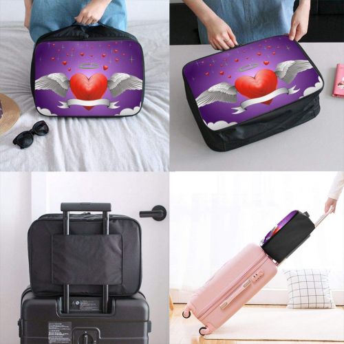  Edward Barnard-bag Wing Heart Shape Travel Lightweight Waterproof Foldable Storage Carry Luggage Large Capacity Portable Luggage Bag Duffel Bag