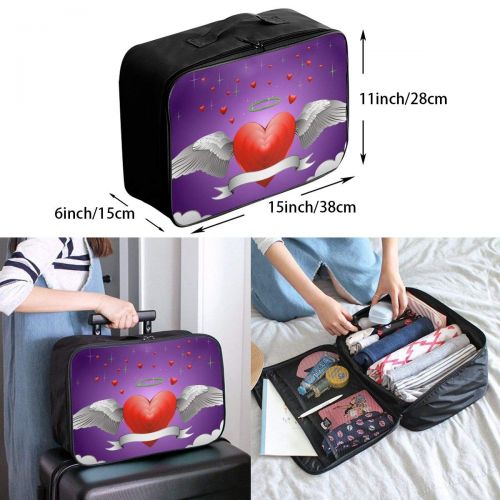  Edward Barnard-bag Wing Heart Shape Travel Lightweight Waterproof Foldable Storage Carry Luggage Large Capacity Portable Luggage Bag Duffel Bag