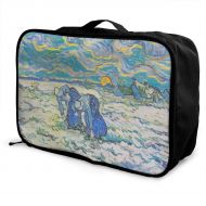 Edward Barnard-bag Van Gogh Two Peasant Women Digging In A Snow-Covered Field At Sunset Travel Lightweight Waterproof Foldable Storage Carry Luggage Large Capacity Portable Luggage Bag Duffel Bag