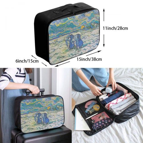  Edward Barnard-bag Van Gogh Two Peasant Women Digging In A Snow-Covered Field At Sunset Travel Lightweight Waterproof Foldable Storage Carry Luggage Large Capacity Portable Luggage Bag Duffel Bag