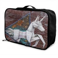 Edward Barnard-bag Graffiti Origami Street Art Unicorn Travel Lightweight Waterproof Foldable Storage Carry Luggage Large Capacity Portable Luggage Bag Duffel Bag