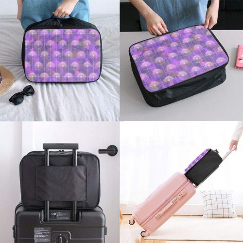  Edward Barnard-bag Circles Line Points Colorful Travel Lightweight Waterproof Foldable Storage Carry Luggage Large Capacity Portable Luggage Bag Duffel Bag