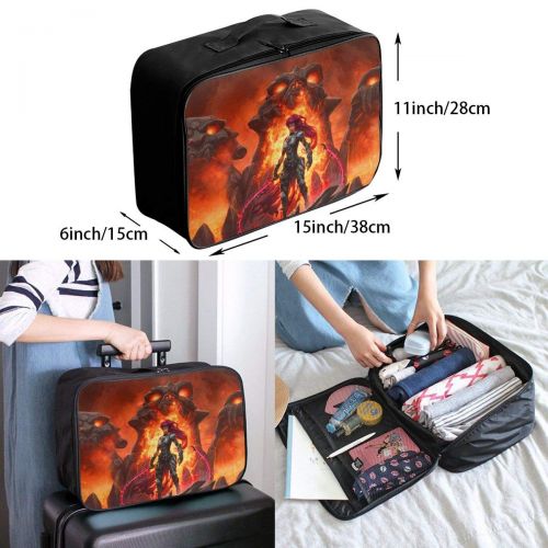  Edward Barnard-bag Monster Fire Warrior Travel Lightweight Waterproof Foldable Storage Carry Luggage Large Capacity Portable Luggage Bag Duffel Bag