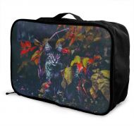 Edward Barnard-bag Cat Foliage Travel Lightweight Waterproof Foldable Storage Carry Luggage Large Capacity Portable Luggage Bag Duffel Bag