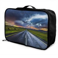 Edward Barnard-bag Road Evening Clouds Horizon Travel Lightweight Waterproof Foldable Storage Carry Luggage Large Capacity Portable Luggage Bag Duffel Bag