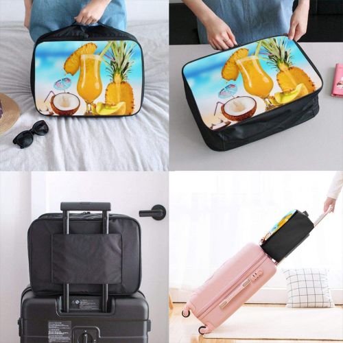  Edward Barnard-bag Pineapple Coconut Melon Wine Travel Lightweight Waterproof Foldable Storage Carry Luggage Large Capacity Portable Luggage Bag Duffel Bag