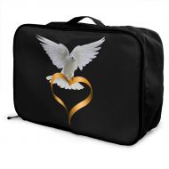 Edward Barnard-bag Pigeon Heart Symbol Animal Travel Lightweight Waterproof Foldable Storage Carry Luggage Large Capacity Portable Luggage Bag Duffel Bag