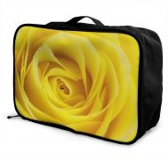 Edward Barnard-bag Rose Yellow Bud, Petals Travel Lightweight Waterproof Foldable Storage Carry Luggage Large Capacity Portable Luggage Bag Duffel Bag