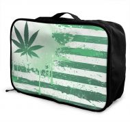 Edward Barnard-bag Cannabis Leaf Flag Travel Lightweight Waterproof Foldable Storage Carry Luggage Large Capacity Portable Luggage Bag Duffel Bag