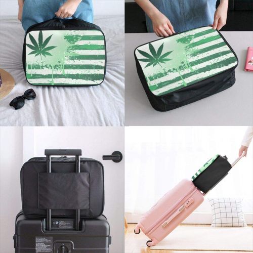  Edward Barnard-bag Cannabis Leaf Flag Travel Lightweight Waterproof Foldable Storage Carry Luggage Large Capacity Portable Luggage Bag Duffel Bag