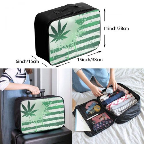  Edward Barnard-bag Cannabis Leaf Flag Travel Lightweight Waterproof Foldable Storage Carry Luggage Large Capacity Portable Luggage Bag Duffel Bag