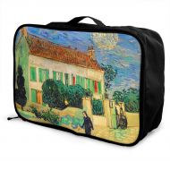 Edward Barnard-bag Vincent Van Gogh White House At Night Travel Lightweight Waterproof Foldable Storage Carry Luggage Large Capacity Portable Luggage Bag Duffel Bag