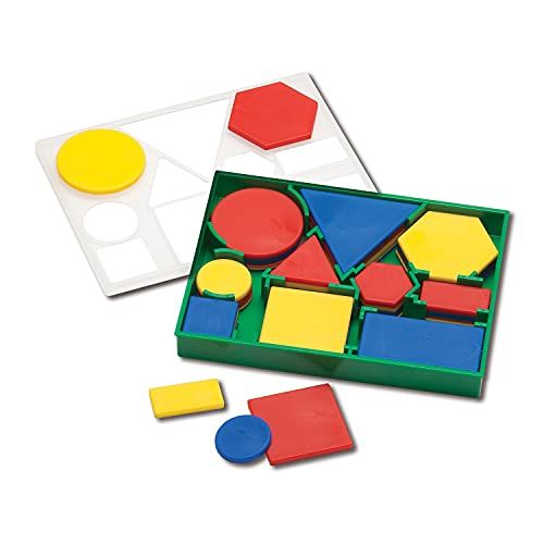  edxeducation Deluxe Attribute Blocks - Plastic - Set of 60, Multi (19560)