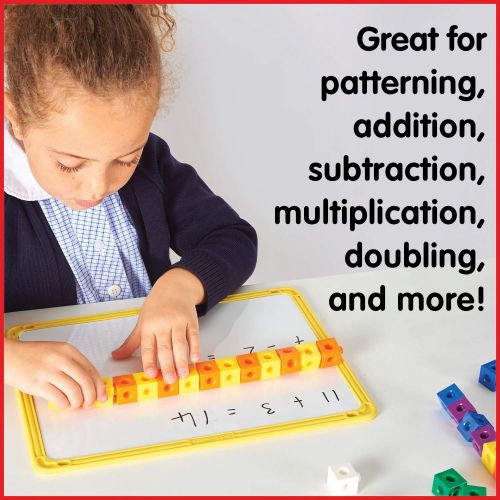  Edx Education Linking Cubes - in Home Learning Toy for Early Math - Set of 100 - .8 inch Size - Connecting Blocks - Preschoolers Aged 3+ and Elementary Aged Kids