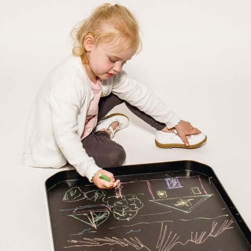  edx Education Fun2 Play Tray - Infinite Black - Chalkboard for Kids - Explore Art, Fine Motor Skills, Manipulatives - for Use with Our Fun2 Play Sand and Water, Sensory and Activit