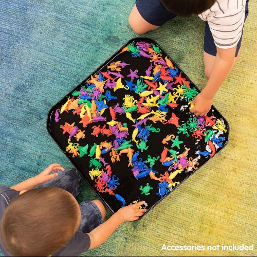  edx Education Fun2 Play Tray - Infinite Black - Chalkboard for Kids - Explore Art, Fine Motor Skills, Manipulatives - for Use with Our Fun2 Play Sand and Water, Sensory and Activit