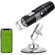 [아마존베스트]EECOO Microscope Camera Digital Wifi Microscope HD 0.3MP Kids Camera 1000X Magnification Magnification Endoscope with 8 LEDs for Child, Students, Engineers