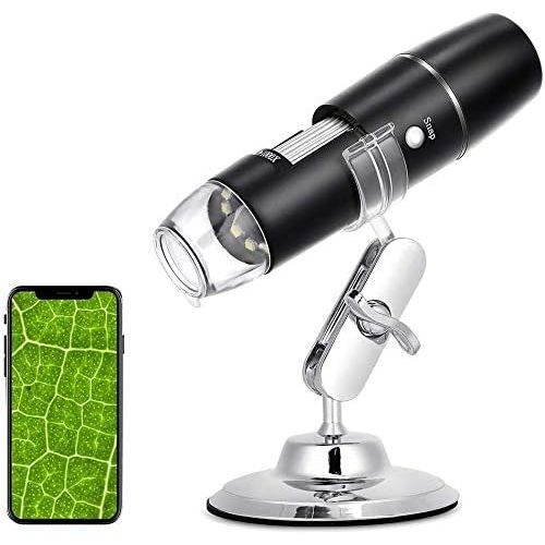  [아마존베스트]EECOO Microscope Camera Digital Wifi Microscope HD 0.3MP Kids Camera 1000X Magnification Magnification Endoscope with 8 LEDs for Child, Students, Engineers