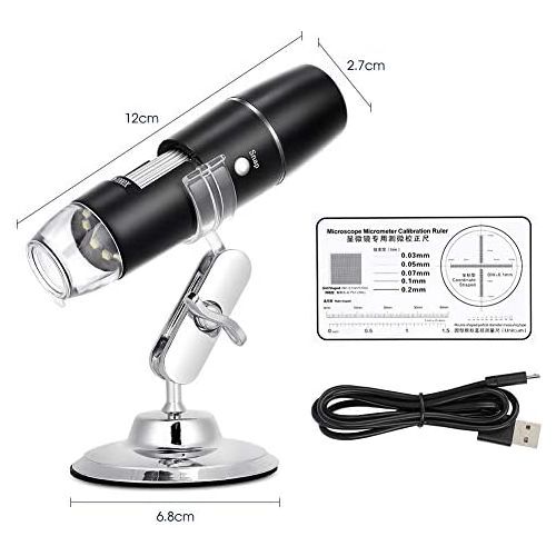  [아마존베스트]EECOO Microscope Camera Digital Wifi Microscope HD 0.3MP Kids Camera 1000X Magnification Magnification Endoscope with 8 LEDs for Child, Students, Engineers